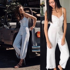 reformation white jumpsuit